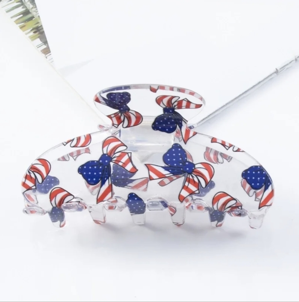 Patriotic Hair Claw Clip